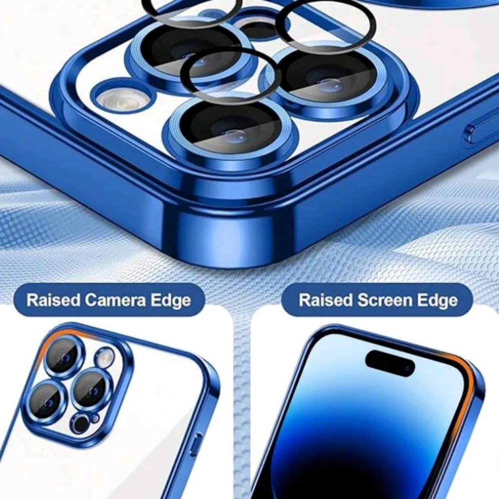 CLEARANCE‼️iPhone 14 Pro Max Magnetic Contrast Frame Clear Phone Case